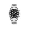MARK - Montre Homme - Analogique Mouvement Quartz Multifonction - Boitier rond en métal argenté - Cadran noir - vue V1
