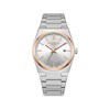 STANLEY - Montre Homme - Analogique Mouvement Quartz 3 aiguilles et date - Boitier tonneau en métal argenté - Cadran argent - vue V1