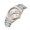 STANLEY - Montre Homme - Analogique Mouvement Quartz 3 aiguilles et date - Boitier tonneau en métal argenté - Cadran argent - vue V2