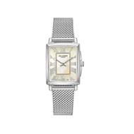 MADISSON - LC08160 - Montre Femme - Analogique Mouvement Quartz 2 aiguilles - Boitier rectangulaire en métal - Bracelet argenté