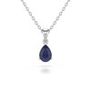 Collier Saphir Poire en Or Blanc 375 - Collection Selanya - vue V1
