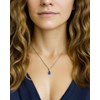 Collier Saphir Poire en Or Blanc 375 - Collection Selanya - vue V3