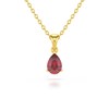 Collier Rubis Poire en Or Jaune 375 - Collection Selanya - vue V1