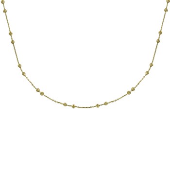 Gold-plated necklace with beads - size 42 cm