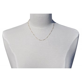 Gold-plated necklace with beads - size 42 cm