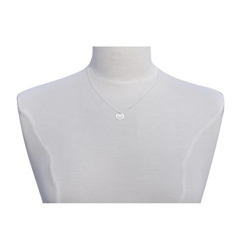 925 zilveren halsketting met opengewerkte hartvormige hanger - maat 45 cm