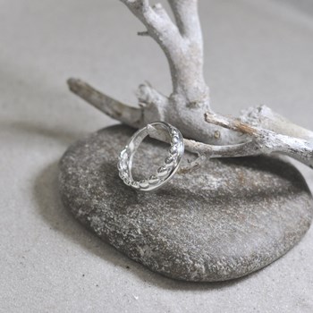 Bague Argent 925 Alliance et Perles Plates