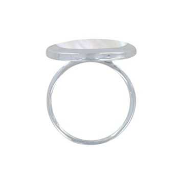 Bague Argent 925 Ovale Miroir en Nacre
