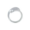 Bague Métal Argenté Toi et Moi Gouttes - vue V2