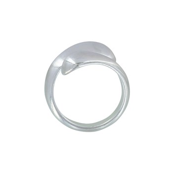 Bague Métal Argenté Toi et Moi Gouttes