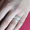 Bague Métal Argenté Toi et Moi Gouttes - vue V3