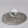 Bague Métal Argenté Toi et Moi Gouttes - vue V4