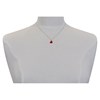 Collier Argent 925 Mini Coeur Émaillé Rouge - taille 40 cm - vue V3
