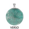 Pendentif Argent 925 Disque Etoile de Mer - vue V2