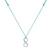 Collier Lien Argent 925 Infini et Strass - Turquoise - vue V1