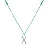 Collier Lien Argent 925 Infini et Strass - Vert - vue V1