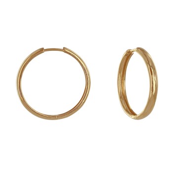 Boucles d'Oreilles Plaqué Or Créoles Epaisses 2,5cm