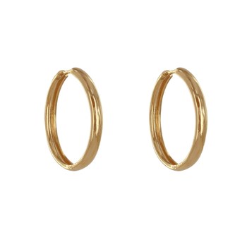 Boucles d'Oreilles Plaqué Or Créoles Epaisses 2,5cm