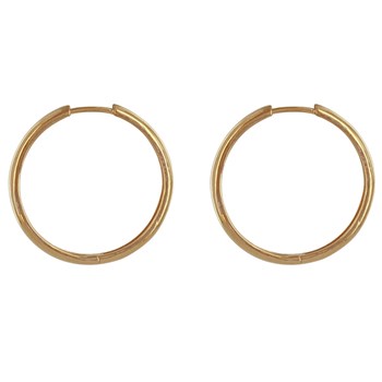 Boucles d'Oreilles Plaqué Or Créoles Epaisses 2,5cm