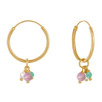 Creoolse Oorbellen en 3 Kleine Fijne Parels