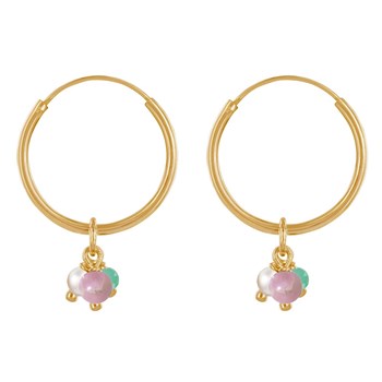 Creoolse Oorbellen en 3 Kleine Fijne Parels