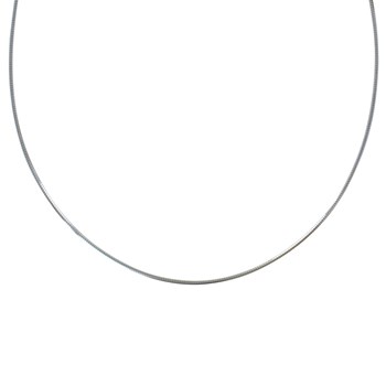 925 zilveren Omega halfstijve ketting 1mm