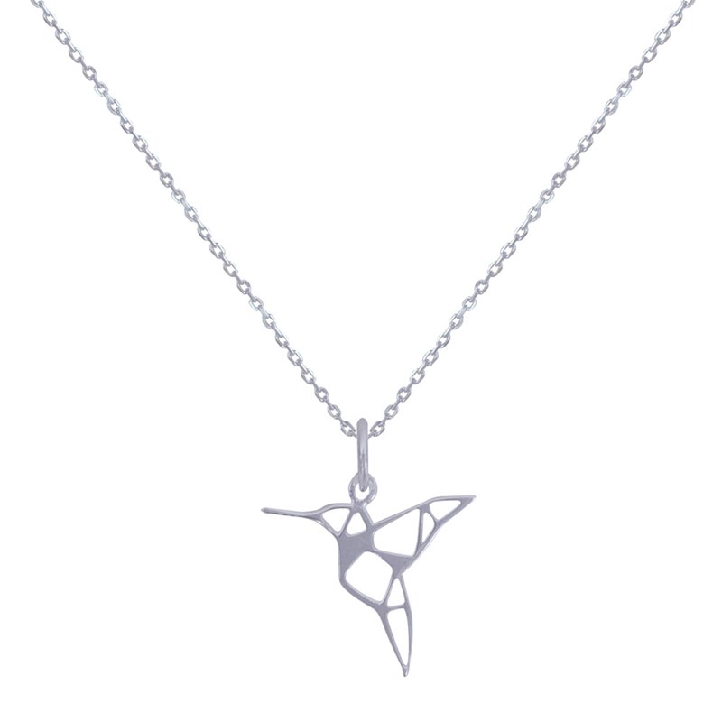 Collier Argent 925 Colibri Ajouré - taille 42 cm