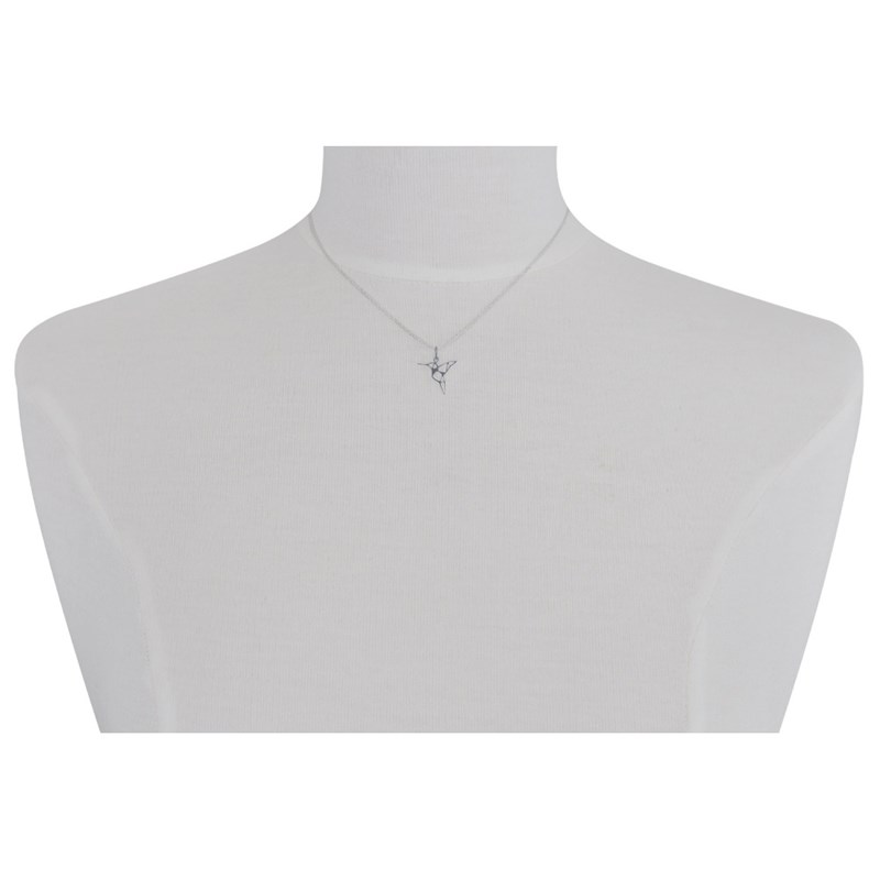 Collier Argent 925 Colibri Ajouré - taille 42 cm - vue 2