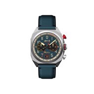BELL X-1 MACHBUSTER CHRONOGRAPH  - Mouvement japonais méca quartz chronograph - Bracelet cuir bleu