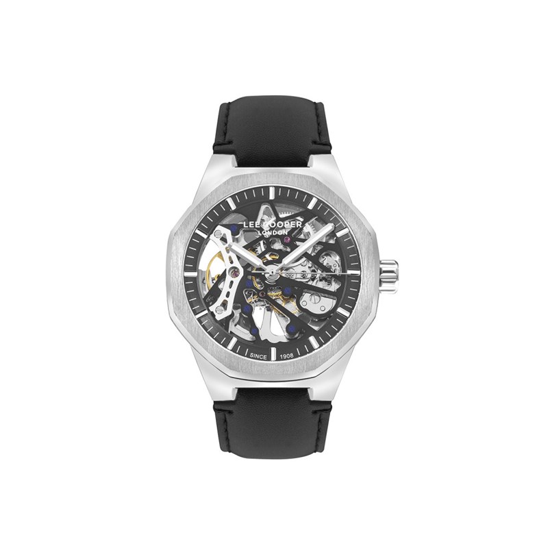 Montre Homme - Analogique Mouvement Squelette Automatique - Bracelet noir