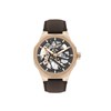 Montre Homme - Analogique Mouvement Squelette Automatique - Bracelet marron - vue V1