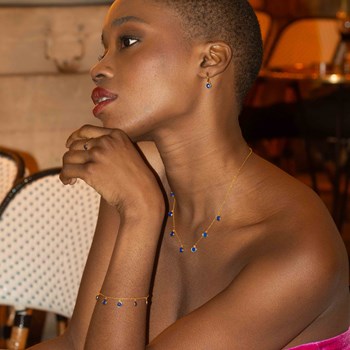 Gemia armband in Lapis lazuli stenen