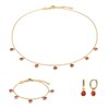 Collier, bracelet et boucles d'oreilles Gemia en pierres Grenat - vue V1