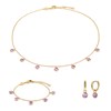 Collier, bracelet et boucles d'oreilles Gemia en pierres Améthyste - vue V1