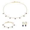 Collier, bracelet et boucles d'oreilles Gemia en pierres Lapis-lazuli - vue V1