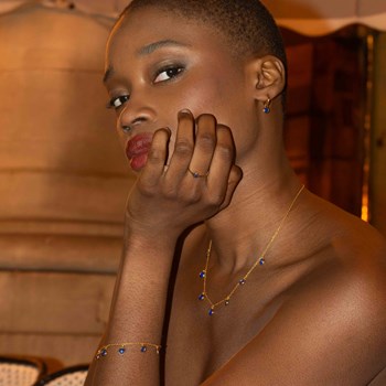 Collier, bracelet et boucles d'oreilles Gemia en pierres Lapis-lazuli