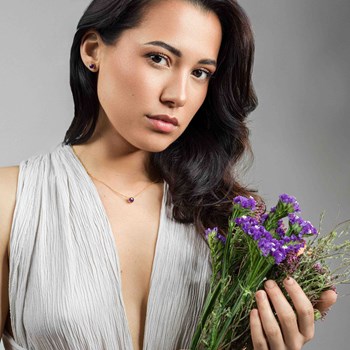 Boucles d'oreilles Aurora en pierres Améthyste