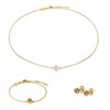 Collier, bracelet et boucles d'oreilles Aurora en pierres Citrine - vue V1