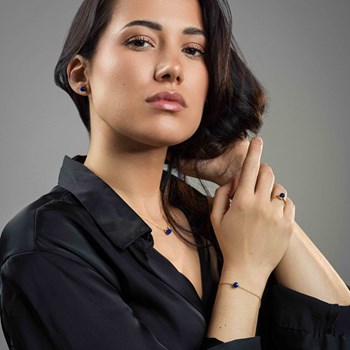 Collier, bracelet et boucles d'oreilles Aurora en pierres Lapis-lazuli