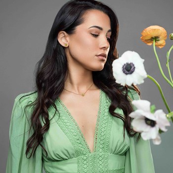 Aurora necklace, bracelet and earrings in Peridot stones