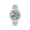 Montre Homme - Analogique Mouvement Squelette Automatique - Cadran argent noir - vue V1