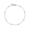 Bracelet Argent 925 Rhodié et Billes Simple - vue V1