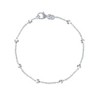 Bracelet Argent 925 Rhodié et Billes Simple