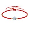 Bracelet Lien Oeil de Sainte Lucie et Petites Perles Mates - Rouge - vue V1