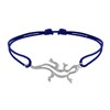 Bracelet Lien Argent 925 Salamandre - Bleu Navy - vue V1