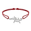 Bracelet Lien Argent 925 Salamandre - Rouge - vue V1