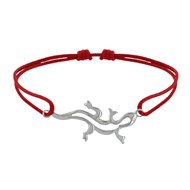 Bracelet Lien Argent 925 Salamandre - Rouge