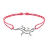 Bracelet Lien Argent 925 Salamandre - Rouge Fluo - vue V1