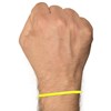 Bracelet Homme Cuir Simple Fermoir Acier Inoxydable - 19cm - Jaune Fluo - vue V2