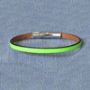 Bracelet Homme Cuir Simple Fermoir Acier Inoxydable - 19cm - Orange - vue V3